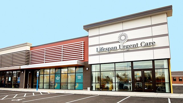 The front of the Providence Rhode Island Lifespan Urgent Care center.