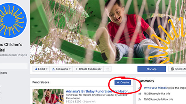 Facebook Fundraising Hasbro Children's