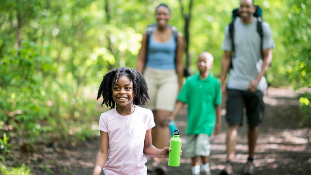 family on a hike